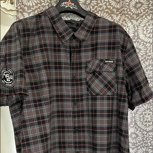 Men’s Metal Mulisha shirt button up patches